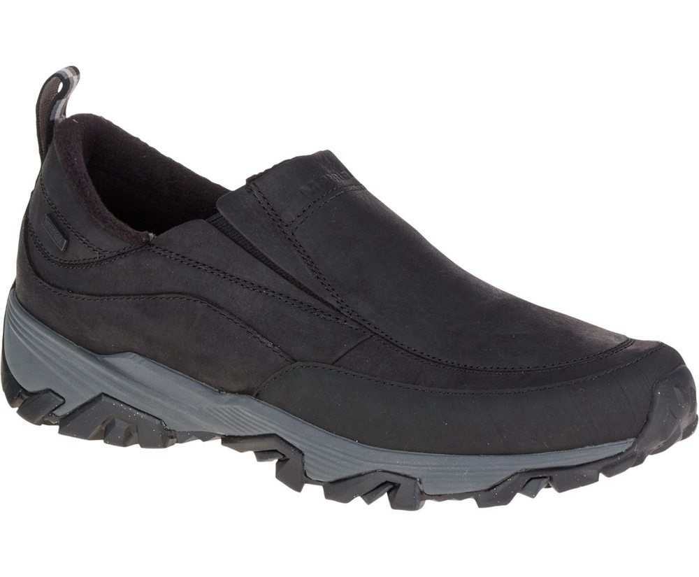 Merrell Slip Ons Black - ColdPack Ice+ Moc Waterproof Wide Width - Mens 19MNBAFJW
